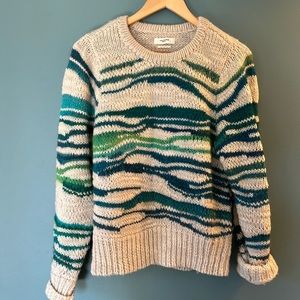 Isabel Marant striped sweater blue and green